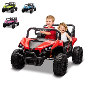 Harley-Style 24V Kids UTV Ride-on - Parent Remote Control, 2 Seats, Bluetooth Music,Storage Spaces,LED Lights & Metal Body for Ages 1-8 - 1 of 4