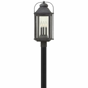 Hinkley Lighting Anchorage 3 - Light Post Light in  Aged Zinc - 1 of 2