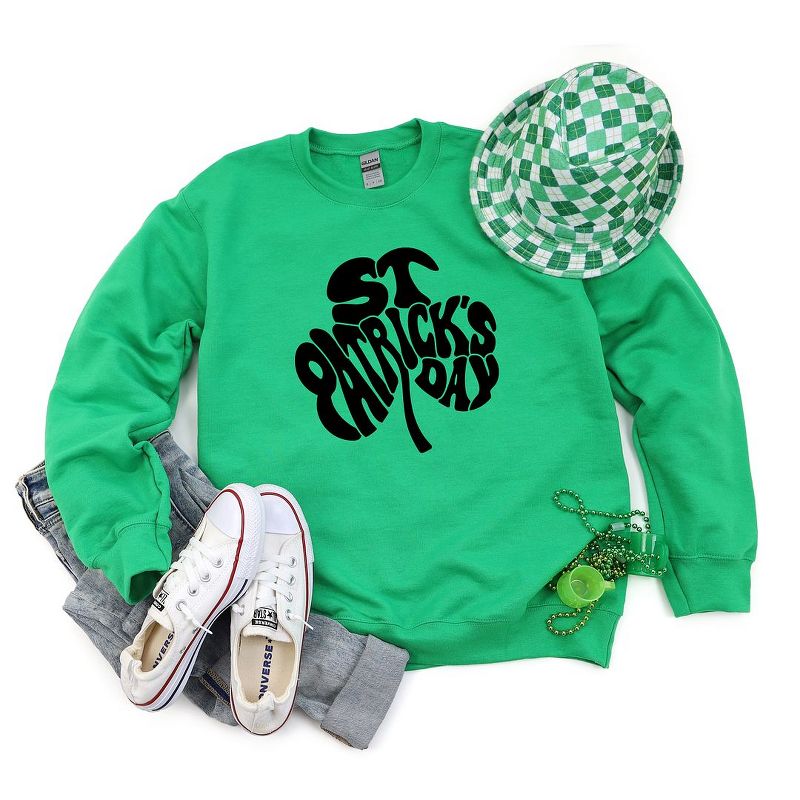 Simply Sage Market Women's Graphic Sweatshirt St. Patrick's Day Word Shamrock, 4 of 5