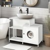 Gulches Cat Litter Box Enclosure for Bathroom - Stylish Hidden Washroom for Large Cats - 4 of 4