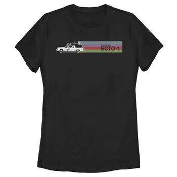 Women's Ghostbusters Ecto-1 Wagon Retro Stripe T-Shirt
