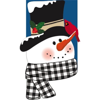 Evergreen Snowman and Friend Garden Applique Flag