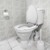 Elongated Toilet Seat, Slow Close Quiet Lid, Never Loosen Design, Durable Polypropylene, Easy to Install and Clean, 19" Biscuit Color - 3 of 4