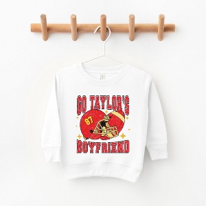 The Juniper Shop Go Taylor's Boyfriend Sparkle Toddler Graphic Sweatshirt - 1 of 3