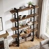 Hommoo 5-Tier Solid Wood Bookshelf with Metal Frame Brown - 4 of 4