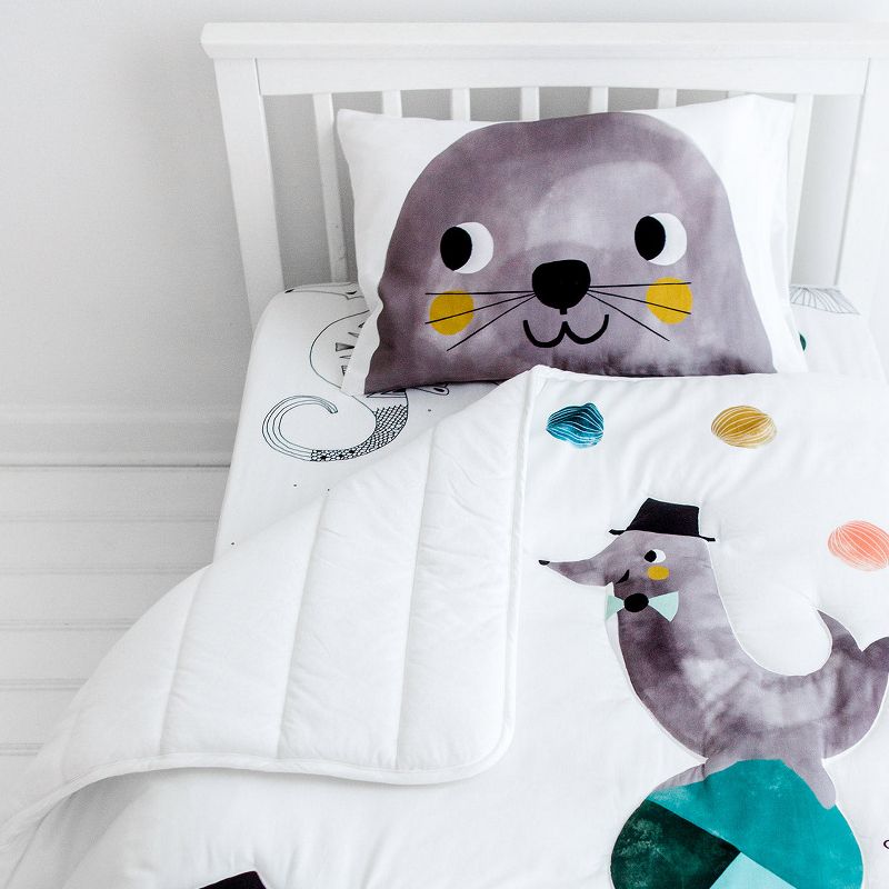 2 Pillowcase Set: Seal Design - 100% Cotton Sateen - Rookie Humans., 5 of 8