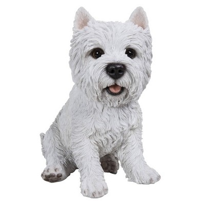 12" Polyresin Sitting Terrier Statue White - Hi-Line Gift