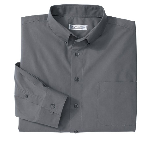 Ks Signature By Kingsize Men's Big & Tall Wrinkle Free Long-sleeve  Button-down Collar Dress Shirt - Big - 20 33/4, Silver : Target