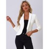 INSPIRE CHIC Women's Velvet Lapel Collar Open Front Cardigan - 4 of 4