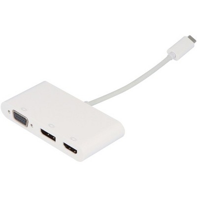 VisionTek USB-C to DisplayPort, HDMI & VGA Hub (M/F/F/F) - 1 x Type C Male USB