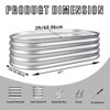 Galvanized Steel Raised Garden Bed, Outdoor Oval Planter Box with Open Base, Metal Garden Bed Planter for Vegetables Flower Herb - 2 of 4