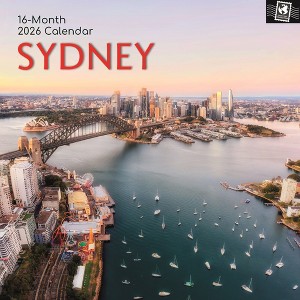 2026 Square Wall Calendar, Sydney, 16-Month Passport Collection Theme with 180 Reminder Stickers (12x12 In) - 1 of 4
