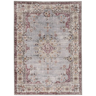 Washable Lennox Pale Rug Blue/Ivory - Linon