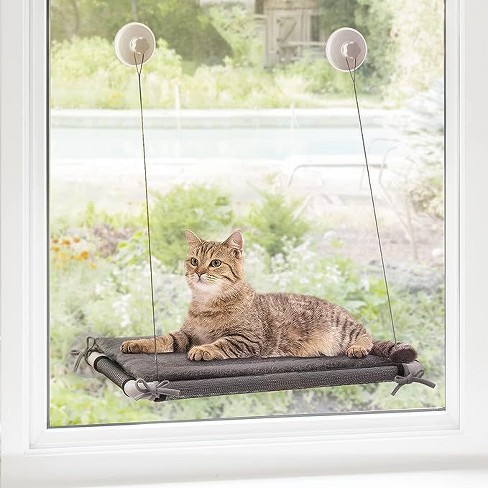 PAWBEE Cat Window Perch Cat Window Hammock Strong Suction Cups Hanging Cat Bed Cat Hammock For Window Indoor Comfy Cat Shelf For Inside Ledge