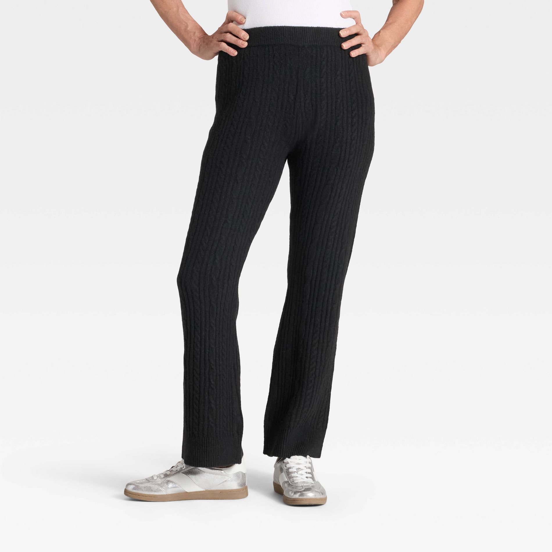 Women's High-Rise Wide Leg Ankle Sweater Pull-On Pants - Universal Thread™