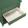 INFURNIC Nightstands Vintage 2 Drawer Tray Top Nightstand with Open Shelf and Brushed Gold Pulls for Bedroom, Green, 26"*18"*26.75" - 4 of 4