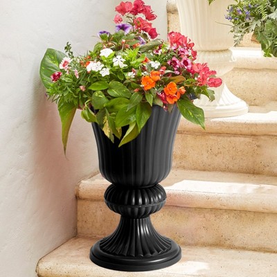 BrylaneHome Traditional Embry Plastic Urn Planter