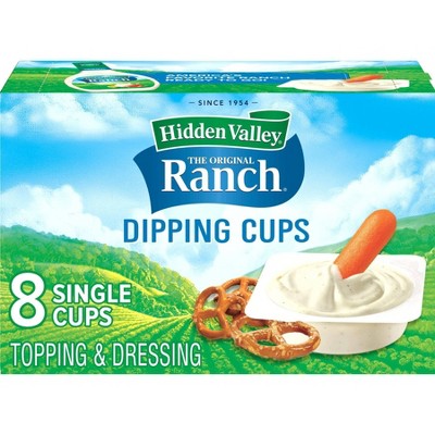 Hidden Valley Original Ranch Salad Dressing To Go Cups - 12fl oz/8pk