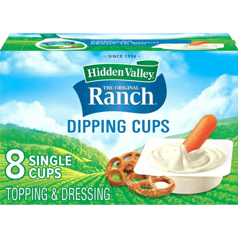 Hidden Valley Original Ranch Salad Dressing To Go Cups - 12fl oz/8pk, 1 of 11