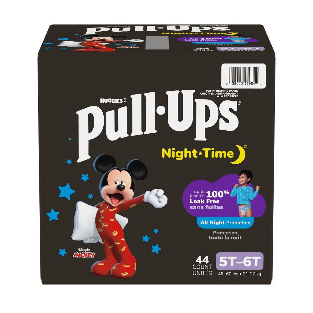 Pull-Ups Night Time Disposable Training Pants Super Pack - 5T-6T - Boy - 44ct