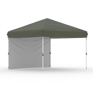 10x10 Pop Up Canopy Tent Outdoor Canopy with Removable Sidewalls Heavy Duty Commercial Instant Tent Shelter (1-Sidewall) - 1 of 4