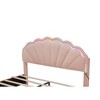 Kumasinova Full/Twin Size Bed Frame,Double Petal/Bear Ears/Crown Headboard,LED Lights&2 Storage Drawers/2 Storage Stools/Bed-End Storage Pocket,Pink - 4 of 4
