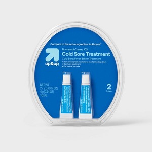 Docosanol 10% Cream Cold Sore/Fever Blister Treatment Tube - 0.07oz/2pk - up&up™ - 1 of 4