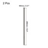 Unique Bargains Smooth Large Cocktail Coffee Juice Reusable Metal Straight Straw 2 Pcs - 2 of 3