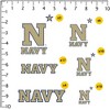US Naval Academy Wordmark Logo 50ct Vinyl Large Deluxe Stickers Variety Pack - 2 of 4