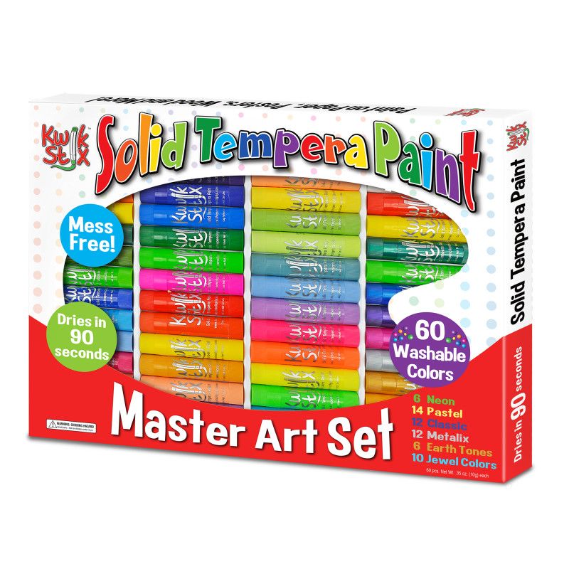 Kwik Stix Solid Tempera Paint, Master Art Set, 60 Colors, 1 of 2