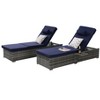 PAGED Outdoor Lounge Chairs Set of 2 with Cushion,Rattan Outdoor Chaise Lounge with Adjustable Backrest for Patio,Beach,Yard - 4 of 4