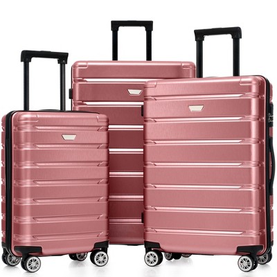 Belatt 3‑Piece PC+ABS Hard Shell Spinner Luggage Set 20/24/28 in, Lightweight Carry‑On & Checked Suitcase w/ TSA Lock, 360° Dual Wheels