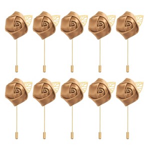 Unique Bargains Pocket Handmade Flower Lapel Pin Boutonnieres for Wedding party 24 Pcs - 1 of 4