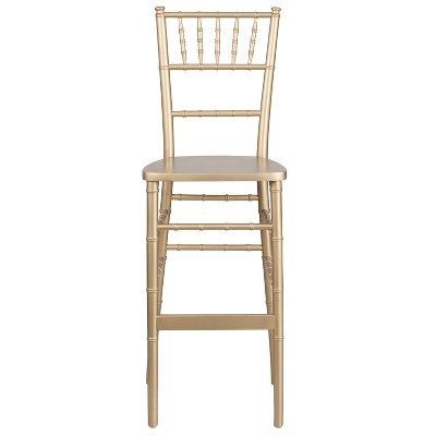 Gold and Brown Wood Chiavari Stackable Barstool