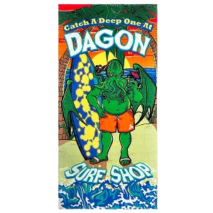 Toy Vault Cthulhu Dagon Surf Shop Beach Towel; 70 x 30 Inches H.P. Lovecraft Swim Towel - 1 of 4