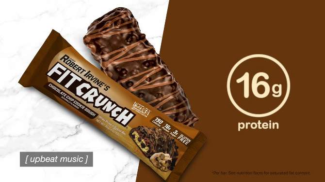 FITCRUNCH Chocolate Chip Cookie Dough Baked Snack Bar, 2 of 6, play video