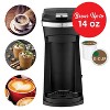 Brentwood 800-Watt Single-Serve Coffee Maker with Reusable Filter Basket for K-Cup® Pods and Ground Coffee in Black - image 3 of 4