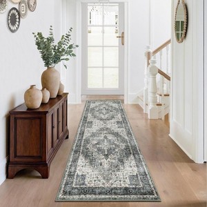 Acekool Vintage Floral Washable Rugs - 1 of 4