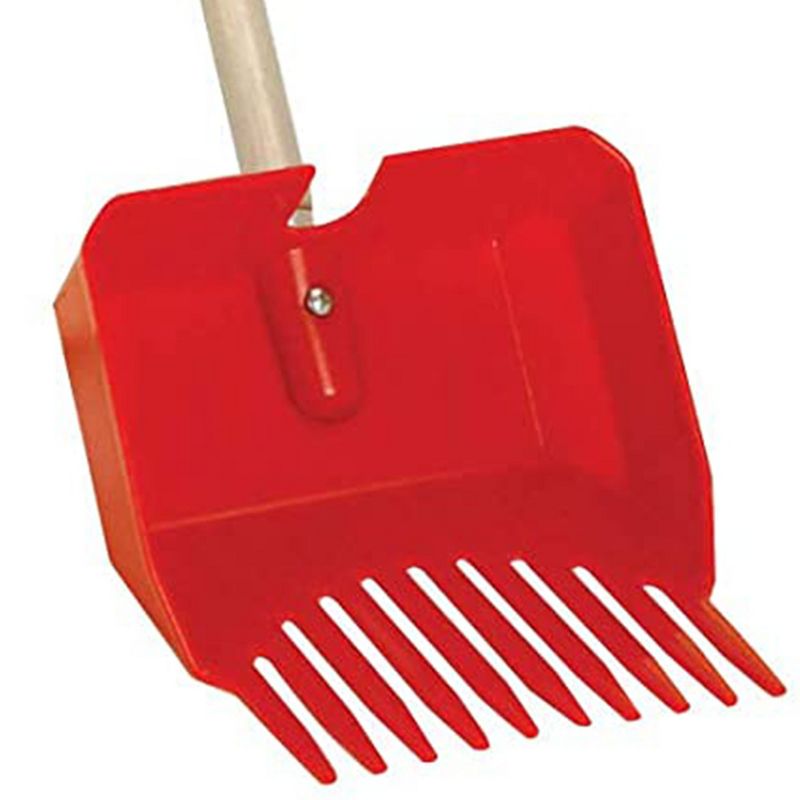 Little Giant Easy Scoop Pet Lodge Outdoor Pooper Scooper for Dog or Puppy Waste Removal with Durable Wooden Handle and Basket, Red, 3 of 6