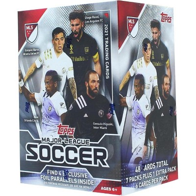 Topps 2021 Topps MLS Soccer Blaster Box of Packs with 4 Exclusive Foil Parallel Cards