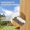 DOMETOUR 12x20ft Hardtop Gazebo, Steel Roof & Wood Grain Aluminum Frame, Outdoor Permanent Pavilion for Patio/Garden (Yellow Brown) - 2 of 4