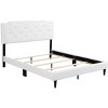 CAVINAS Full Size Modern Sleek Platform Bed Frame with High Upholstered Headboard,No Box Spring Needed - 3 of 4
