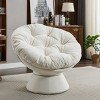 Oversized Swivel Accent Chair,360° Swivel Barrel Chair, Multicoloured Papasan Chair for Living Room-Cuddlewood - 2 of 4