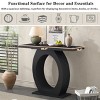 Modern Console Table with Egg-Shaped Base,Accent Table with Reinforced Bottom Plate,Wooden End Table for Living Room-Cuddlewood - 3 of 4