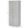NicBex Storage Buffet Cabinet 71" Freestanding Kitchen Pantry Floor Sideboard Cabinet with 4 Doors, 2 Large Cabinets, and 3 Adjustable Shelves - 3 of 4