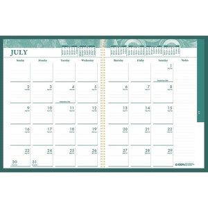 Recycled Monthly Planner, 11 x 9, Green Cover, 13-Month (Jan to Jan): 2024 to 2025