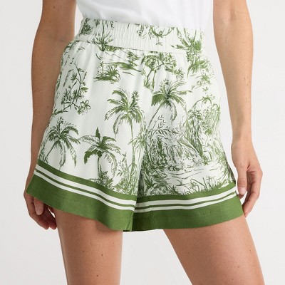 Lands' End Women's Rayon High Rise 5" Pull On Shorts - Set Bottom