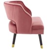Traipse Button Tufted Open Back Performance Velvet Armchair - Modway - image 3 of 4