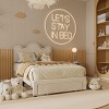 Bed Frame with Adjustable Upholstered Headboard Girls Boucle Platform Bed Frame with Storage Drawers Princess Bed Frame for Kids - 2 of 4