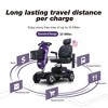 Scooters for Adults 4 Wheel Powered Mobility Scooters Folding Electric Bike for Seniors 300 lbs Capacity 16 Miles Headlight USB Charger Port Purple - 2 of 4